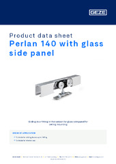 Perlan 140 with glass side panel Product data sheet EN