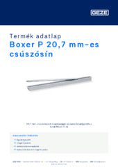 Boxer P 20,7 mm-es csúszósín Termék adatlap HU