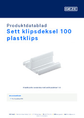 Sett klipsdeksel 100 plastklips Produktdatablad NB