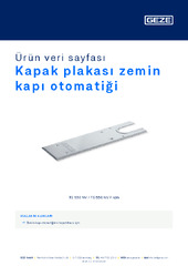 Kapak plakası zemin kapı otomatiği Ürün veri sayfası TR