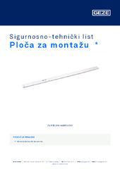 Ploča za montažu  * Sigurnosno-tehnički list HR
