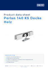 Perlan 140 KS Decke Holz Product data sheet EN