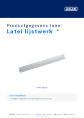 Latei lijstwerk  * Productgegevens tabel NL