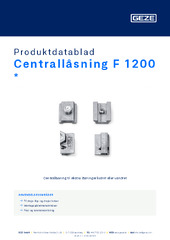 Centrallåsning F 1200  * Produktdatablad DA