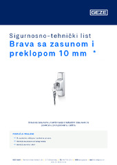 Brava sa zasunom i preklopom 10 mm  * Sigurnosno-tehnički list HR