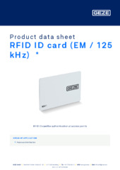 RFID ID card (EM / 125 kHz)  * Product data sheet EN