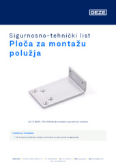 Ploča za montažu polužja Sigurnosno-tehnički list HR