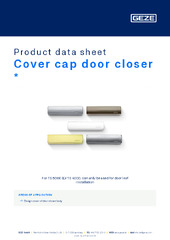 Cover cap door closer  * Product data sheet EN