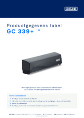 GC 339+  * Productgegevens tabel NL