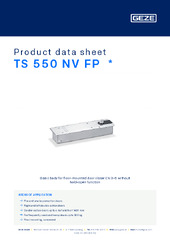 TS 550 NV FP  * Product data sheet EN