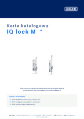 IQ lock M  * Karta katalogowa PL