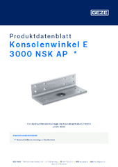 Konsolenwinkel E 3000 NSK AP  * Produktdatenblatt DE
