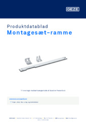 Montagesæt-ramme Produktdatablad DA