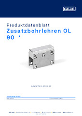 Zusatzbohrlehren OL 90  * Produktdatenblatt DE