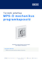 MPS-D mechanikus programkapcsoló Termék adatlap HU