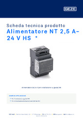 Alimentatore NT 2,5 A-24 V HS  * Scheda tecnica prodotto IT