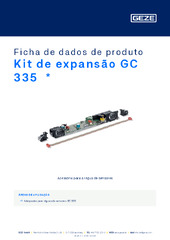 Kit de expansão GC 335  * Ficha de dados de produto PT