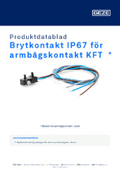 Brytkontakt IP67 för armbågskontakt KFT  * Produktdatablad SV