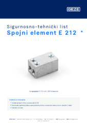 Spojni element E 212  * Sigurnosno-tehnički list HR