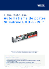 Automatisme de portes Slimdrive EMD-F-IS  * Fiche technique FR
