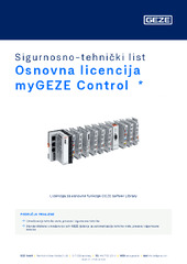 Osnovna licencija myGEZE Control  * Sigurnosno-tehnički list HR