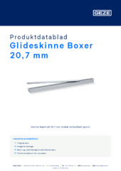 Glideskinne Boxer 20,7 mm Produktdatablad DA