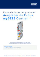 Acoplador de E-bus myGEZE Control  * Ficha de datos del producto ES