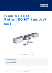 Rollan 80 NT komplet sæt Produktdatablad DA
