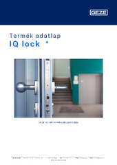 IQ lock  * Termék adatlap HU