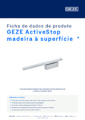 GEZE ActiveStop madeira à superfície  * Ficha de dados de produto PT