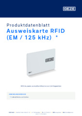 Ausweiskarte RFID (EM / 125 kHz)  * Produktdatenblatt DE