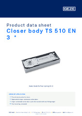 Closer body TS 510 EN 3  * Product data sheet EN