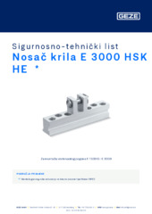 Nosač krila E 3000 HSK HE  * Sigurnosno-tehnički list HR