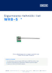 WRB-5  * Sigurnosno-tehnički list HR