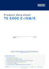 TS 5000 E-ISM/S Product data sheet EN