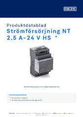Strömförsörjning NT 2,5 A-24 V HS  * Produktdatablad SV