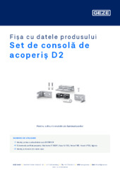 Set de consolă de acoperiș D2 Fișa cu datele produsului RO