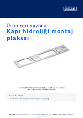 Kapı hidroliği montaj plakası Ürün veri sayfası TR