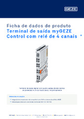 Terminal de saída myGEZE Control com relé de 4 canais  * Ficha de dados de produto PT
