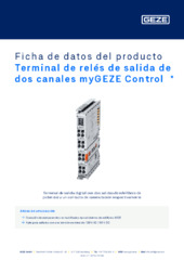 Terminal de relés de salida de dos canales myGEZE Control  * Ficha de datos del producto ES