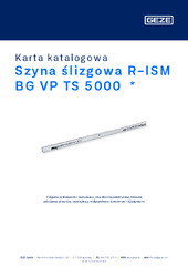 Szyna ślizgowa R-ISM BG VP TS 5000  * Karta katalogowa PL