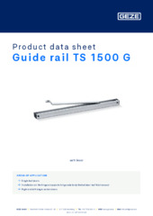 Guide rail TS 1500 G Product data sheet EN