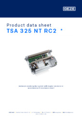 TSA 325 NT RC2  * Product data sheet EN