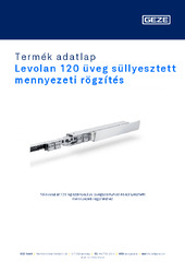 Levolan 120 üveg süllyesztett mennyezeti rögzítés Termék adatlap HU