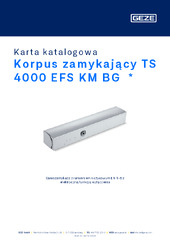 Korpus zamykający TS 4000 EFS KM BG  * Karta katalogowa PL