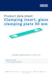 Clamping insert, glass clamping plate 30 mm Product data sheet EN