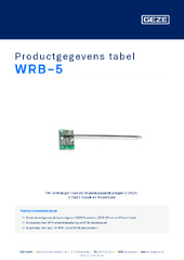 WRB-5 Productgegevens tabel NL