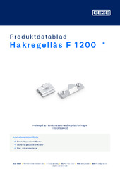 Hakregellås F 1200  * Produktdatablad SV