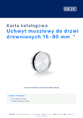 Uchwyt muszlowy do drzwi drewnianych 15-80 mm  * Karta katalogowa PL