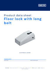 Floor lock with long bolt Product data sheet EN